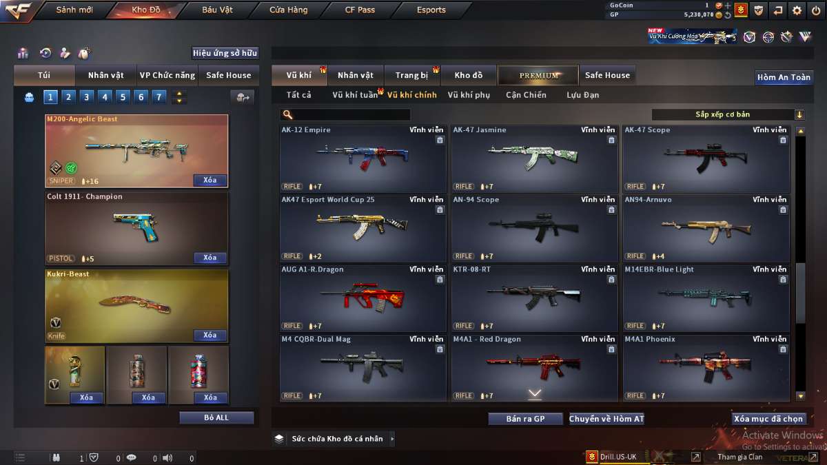 shop acc cf uy tin gia re